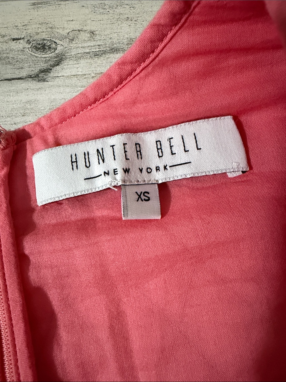 HUNTER BELL Dixon Quilted Puff Sleeve Dress in Coral - Picture 8 of 12
